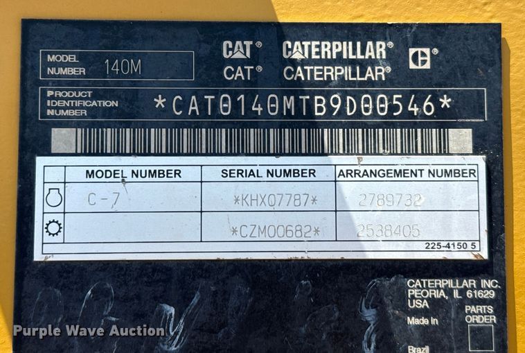 image for item DZ8817 2008 Caterpillar 140M VHP Plus motor grader