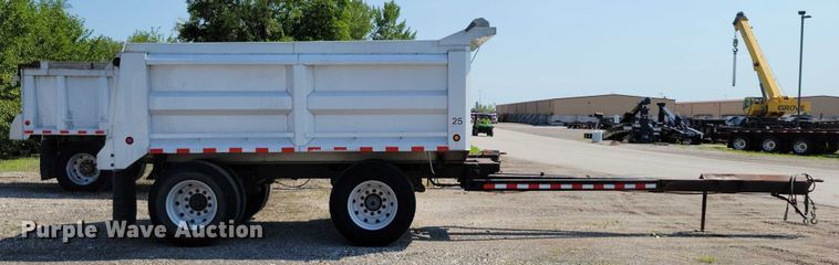image for item EA2479 1992 Brady Truck Equip end dump pup trailer