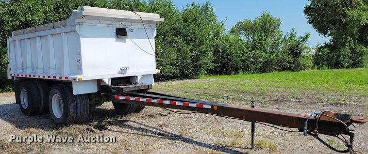 image for item EA2480 1994 Brady Truck Equip end dump pup trailer