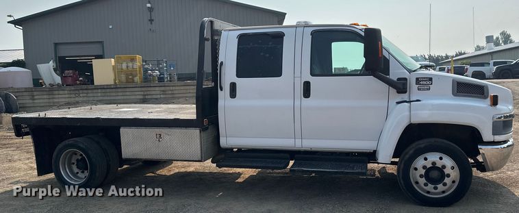 image for item EB2810 2004 GMC C4500 Crew Cab flatbed truck