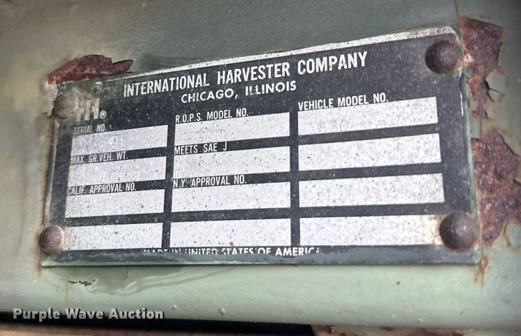 image for item EB2837 1979 International Harvester 530 wheel loader