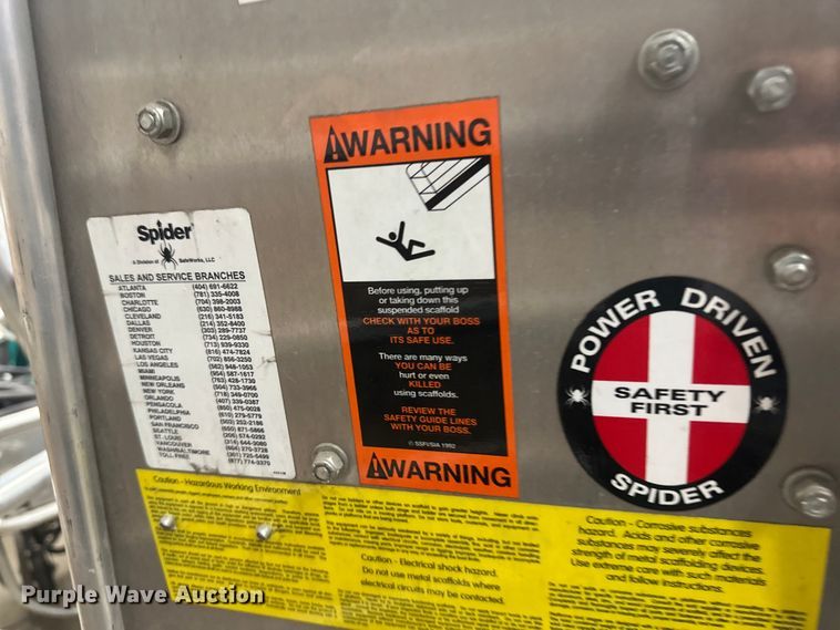 image for item EB2851 (2) Spider ST-180-5 platform system suspended scaffolding 