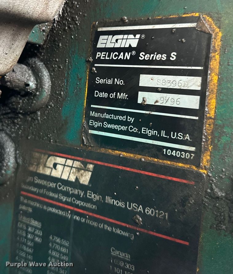 image for item EB2857 1996 Elgin Pelican series S sweeper