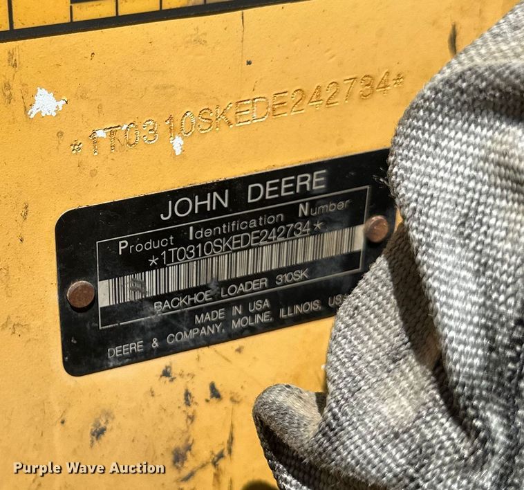 image for item EB2891 2013 John Deere 310SK backhoe