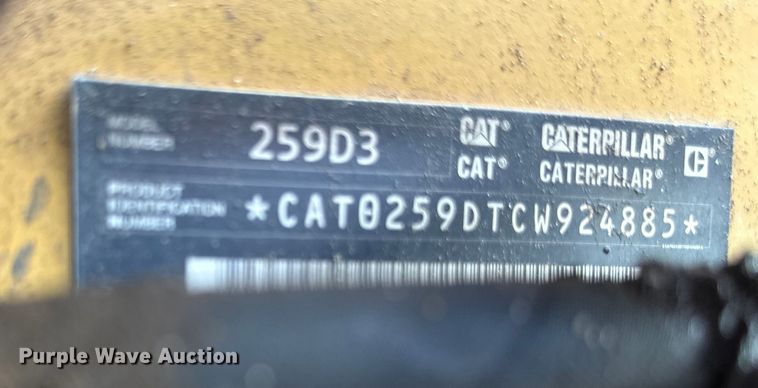 image for item EB2895 2023 Caterpillar 259D3 tracked skid steer loader