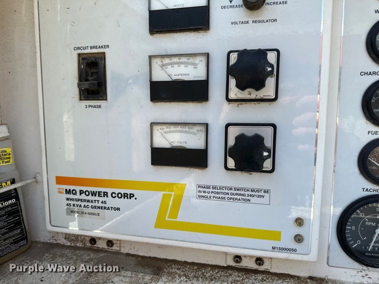 image for item EB2898 2002 MQ Whisper Watt DCA-45SSIUII generator