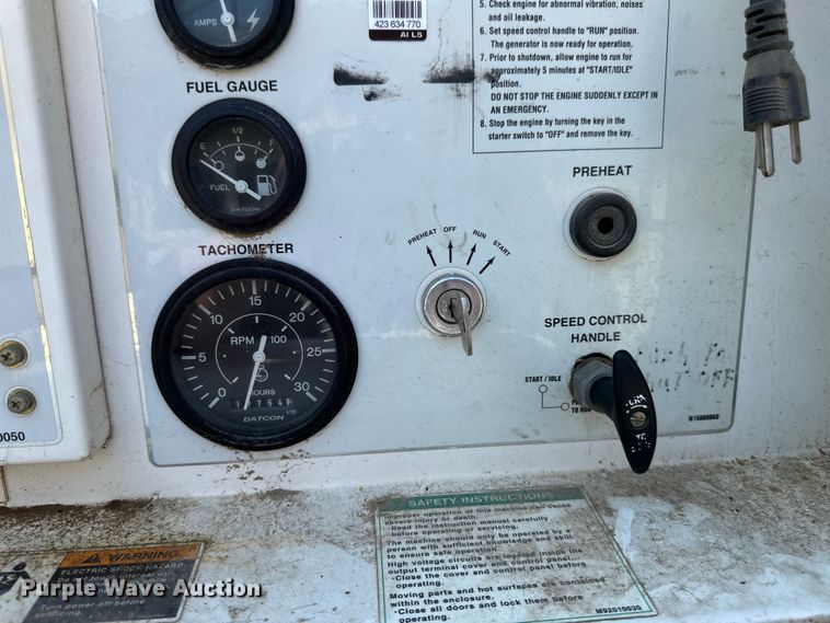 image for item EB2898 2002 MQ Whisper Watt DCA-45SSIUII generator