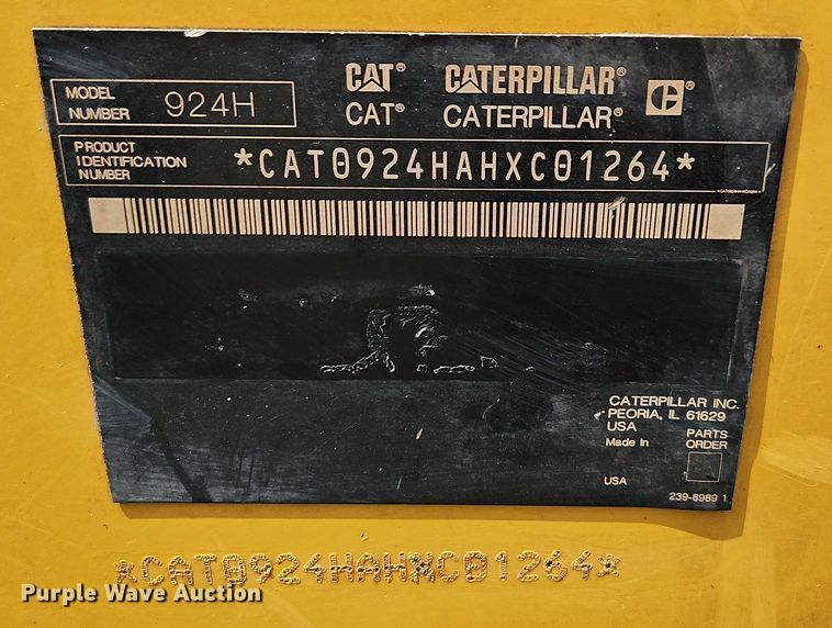 image for item EB8224 2009 Caterpillar 924H wheel loader