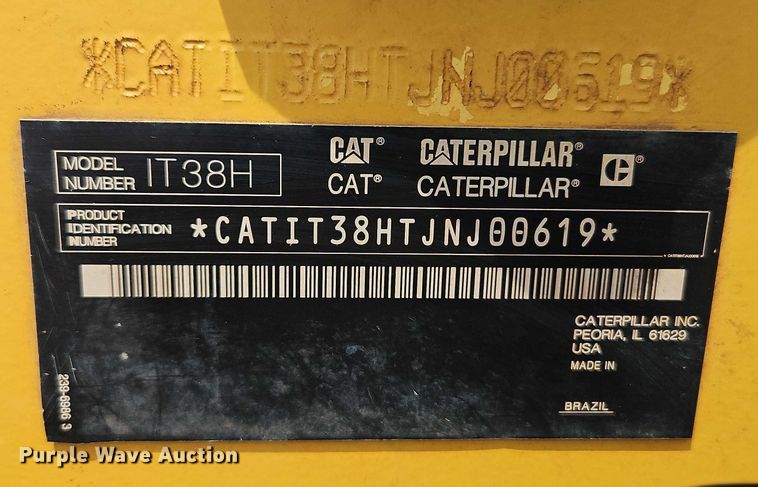 image for item EB8225 2011 Caterpillar IT38H wheel loader