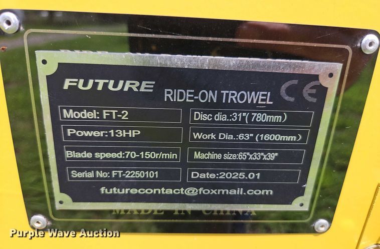 image for item EB8232 2025 Future FT-2 power trowel