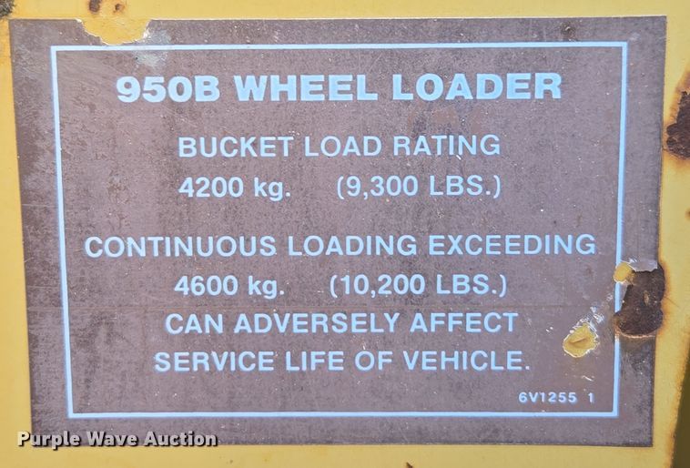 image for item EC1139 1984 Caterpillar 950B wheel loader