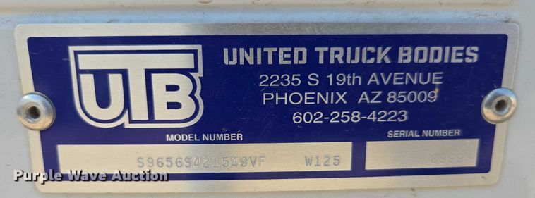 image for item EC3752 United Truck Bodies S9656S421549VF pickup truck utility bed