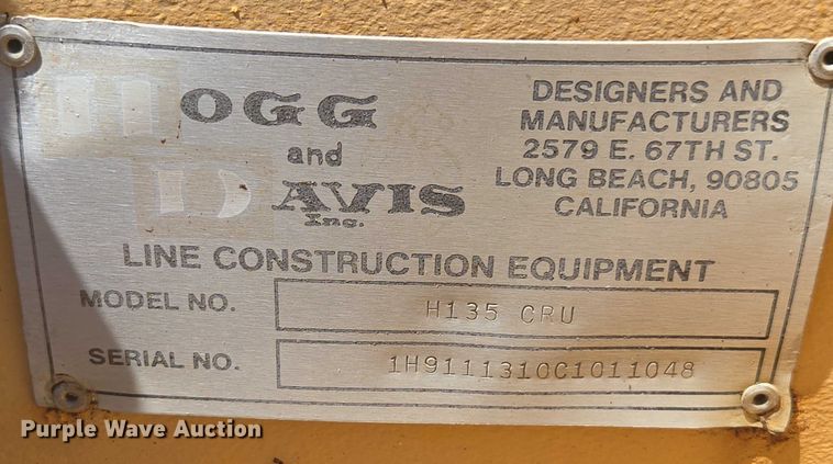 image for item EC3753 1982 Hogg and Davis H135 CRU reel trailer
