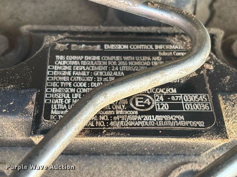 image for item EC3767 2018 Bobcat T550 tracked skid steer loader