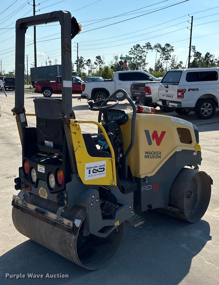 image for item EC3768 2017 Wacker  Neuson RD18 double drum vibratory roller