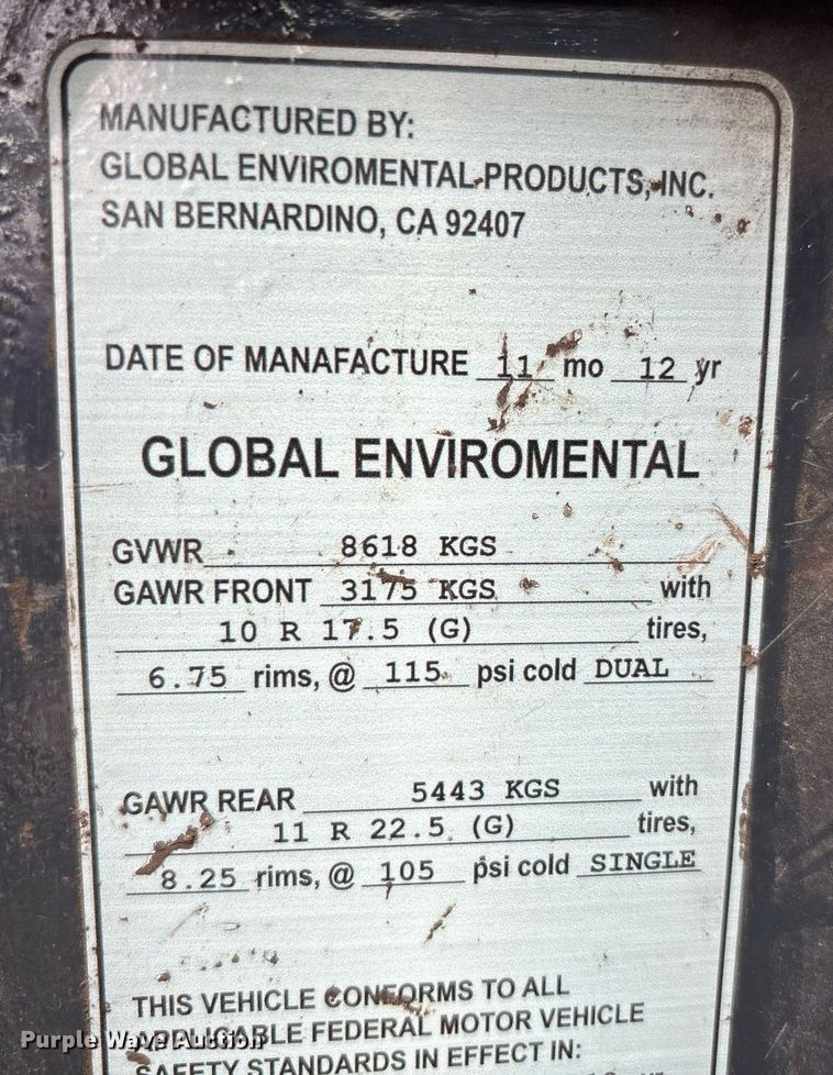 image for item EC4363 2013 Global Environmental Products M3 street sweeper