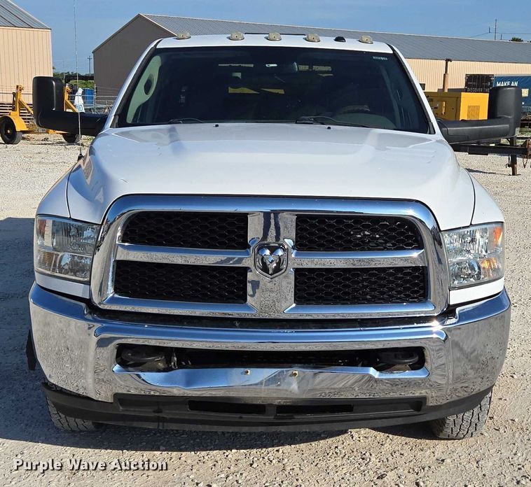 image for item ED2170 2015 Dodge Ram 3500 Crew Cab flatbed pickup truck