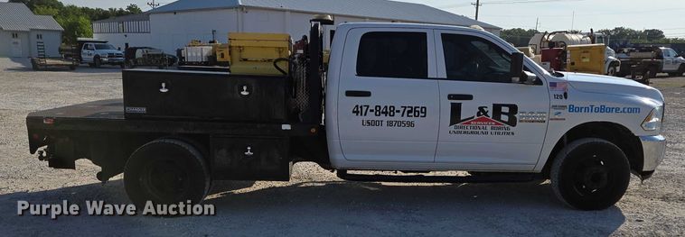 image for item ED2170 2015 Dodge Ram 3500 Crew Cab flatbed pickup truck