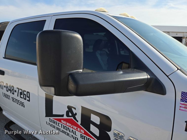 image for item ED2170 2015 Dodge Ram 3500 Crew Cab flatbed pickup truck