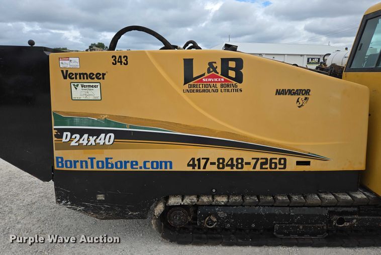 image for item ED2171 2016 Vermeer D24X40III directional boring unit with 2015 Ford F650 flatbed truck and 2021 Norstar equipment trailer