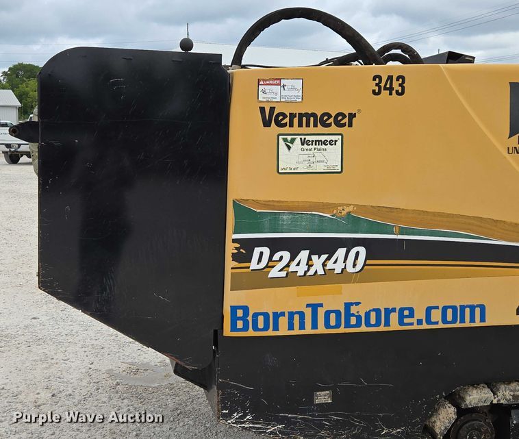 image for item ED2171 2016 Vermeer D24X40III directional boring unit with 2015 Ford F650 flatbed truck and 2021 Norstar equipment trailer