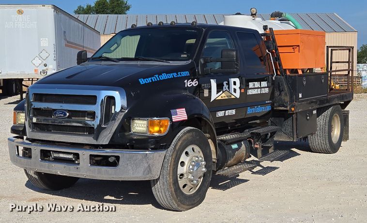 image for item ED2171 2016 Vermeer D24X40III directional boring unit with 2015 Ford F650 flatbed truck and 2021 Norstar equipment trailer