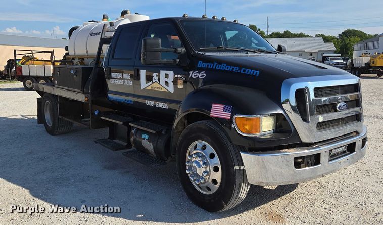 image for item ED2171 2016 Vermeer D24X40III directional boring unit with 2015 Ford F650 flatbed truck and 2021 Norstar equipment trailer