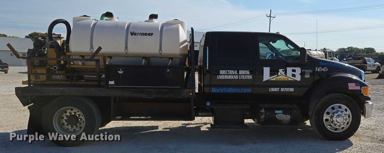 image for item ED2171 2016 Vermeer D24X40III directional boring unit with 2015 Ford F650 flatbed truck and 2021 Norstar equipment trailer