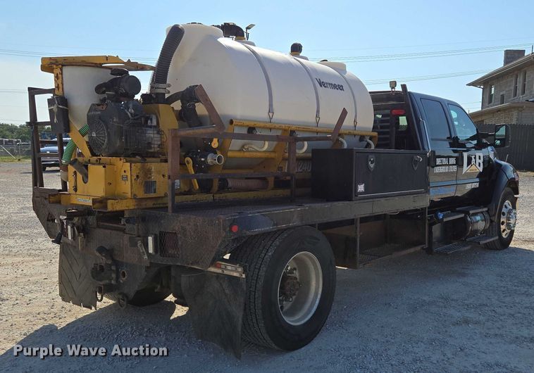 image for item ED2171 2016 Vermeer D24X40III directional boring unit with 2015 Ford F650 flatbed truck and 2021 Norstar equipment trailer