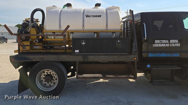 image for item ED2171 2016 Vermeer D24X40III directional boring unit with 2015 Ford F650 flatbed truck and 2021 Norstar equipment trailer