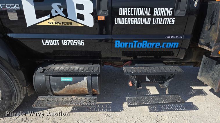 image for item ED2171 2016 Vermeer D24X40III directional boring unit with 2015 Ford F650 flatbed truck and 2021 Norstar equipment trailer