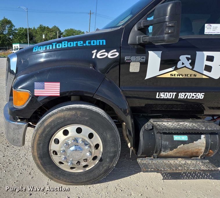 image for item ED2171 2016 Vermeer D24X40III directional boring unit with 2015 Ford F650 flatbed truck and 2021 Norstar equipment trailer