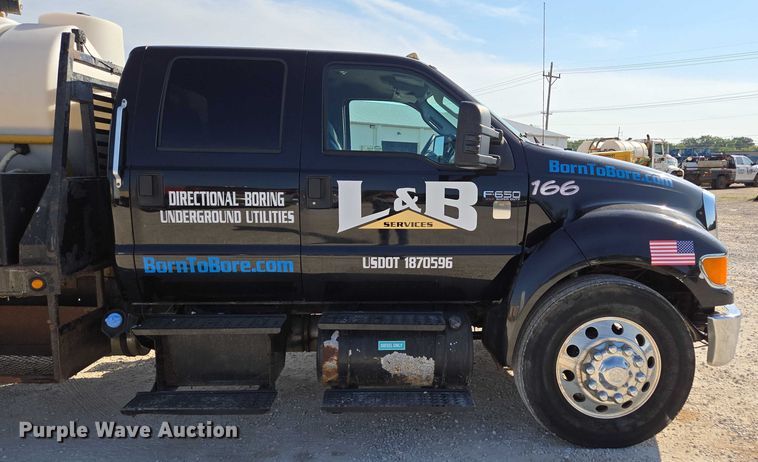 image for item ED2171 2016 Vermeer D24X40III directional boring unit with 2015 Ford F650 flatbed truck and 2021 Norstar equipment trailer