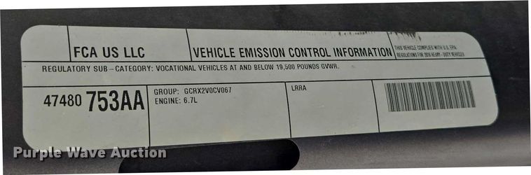 image for item ED2174 2016 Dodge Ram 3500 flatbed pickup truck