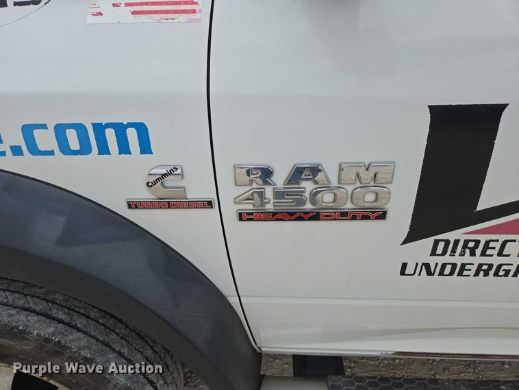 image for item ED2175 2015 Dodge Ram 4500 Crew Cab flatbed truck