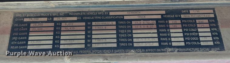 image for item ED2192 1998 Kenworth W900B ready mix truck