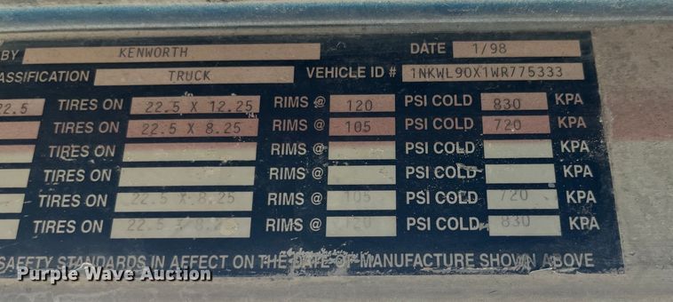 image for item ED2192 1998 Kenworth W900B ready mix truck