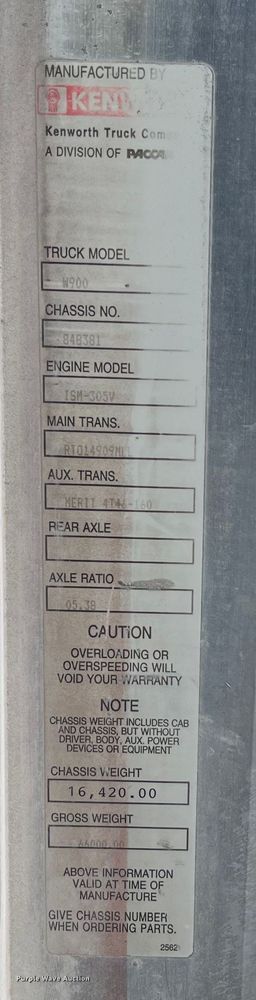 image for item ED2193 2000 Kenworth W900 ready mix truck
