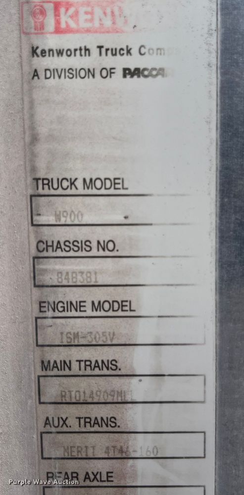 image for item ED2193 2000 Kenworth W900 ready mix truck