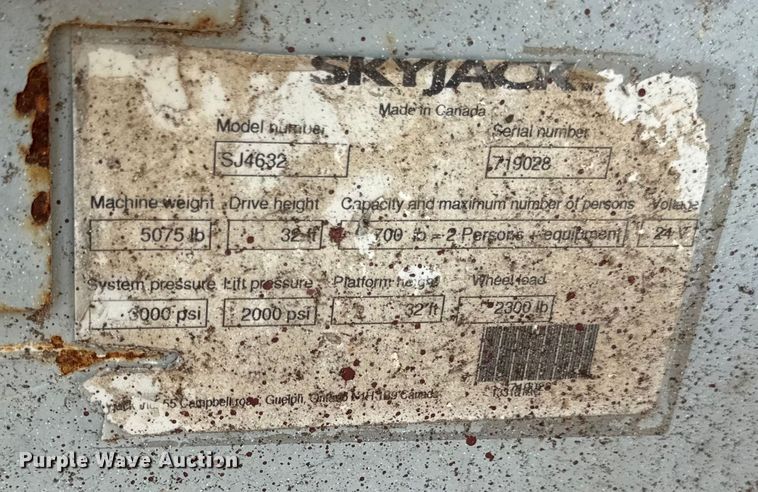 image for item ED4454 Skyjack SJIII 4632 scissor lift