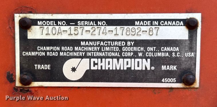image for item ED4459 1987 Champion 710A motor grader