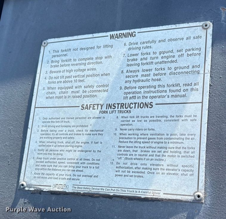 image for item ED4472 1996 Wiggins W250Y forklift