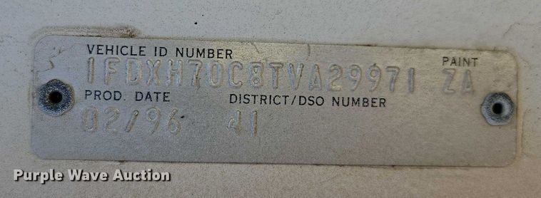 image for item EF1844 1996 Ford Elgin Eagle street sweeper truck