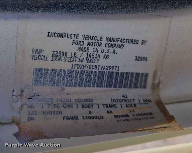 image for item EF1844 1996 Ford Elgin Eagle street sweeper truck