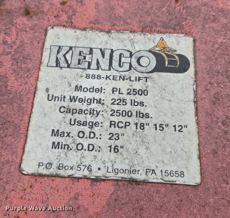 image for item EF1967 (3) Kenco pipe clamps