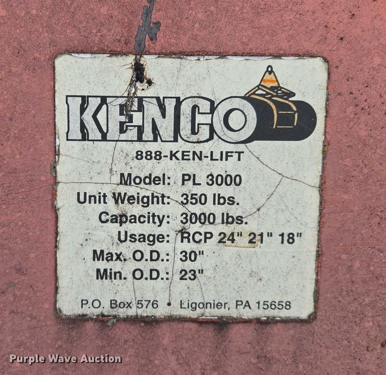 image for item EF1967 (3) Kenco pipe clamps