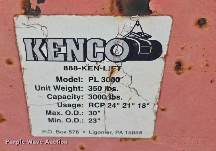 image for item EF1967 (3) Kenco pipe clamps