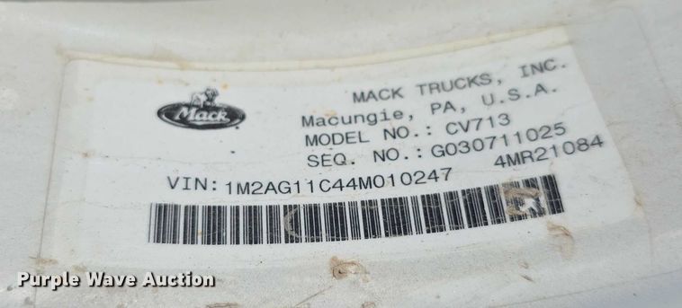 image for item EF3696 2004 Mack Granite CV713 dump truck