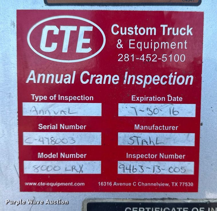 image for item EG2550 2017 Ford F750 Super Duty utility / service truck