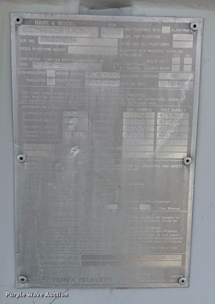 image for item EG6040 2009 Ford F750 digger derrick truck